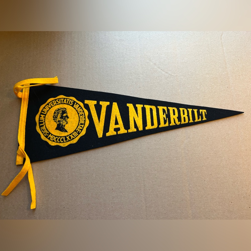 Vintage Vanderbilt University Mini Pennant